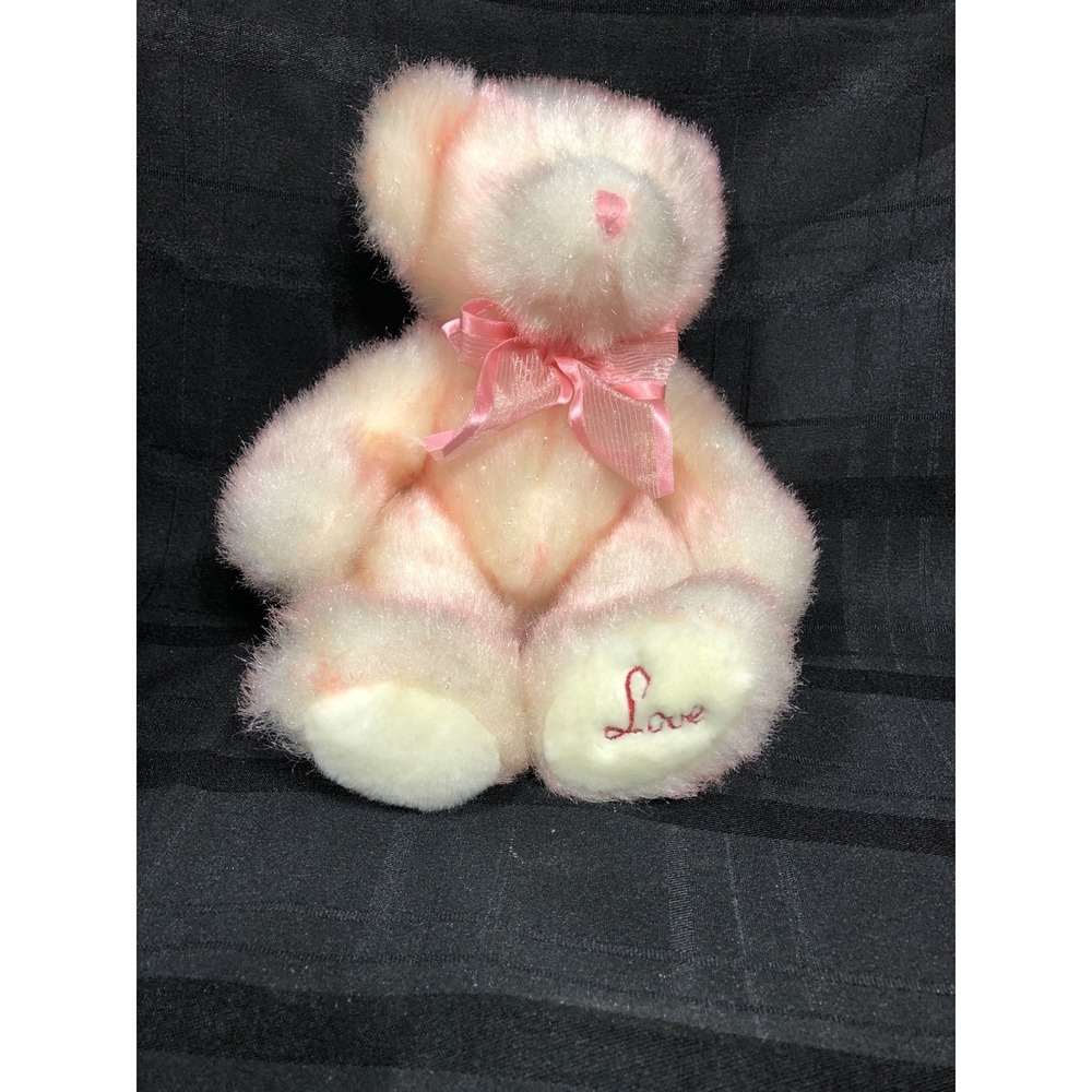 Harvest Moon Baby Bear Plush Frosted Pink Cream 11.5" Love Stuffed Animal Toy